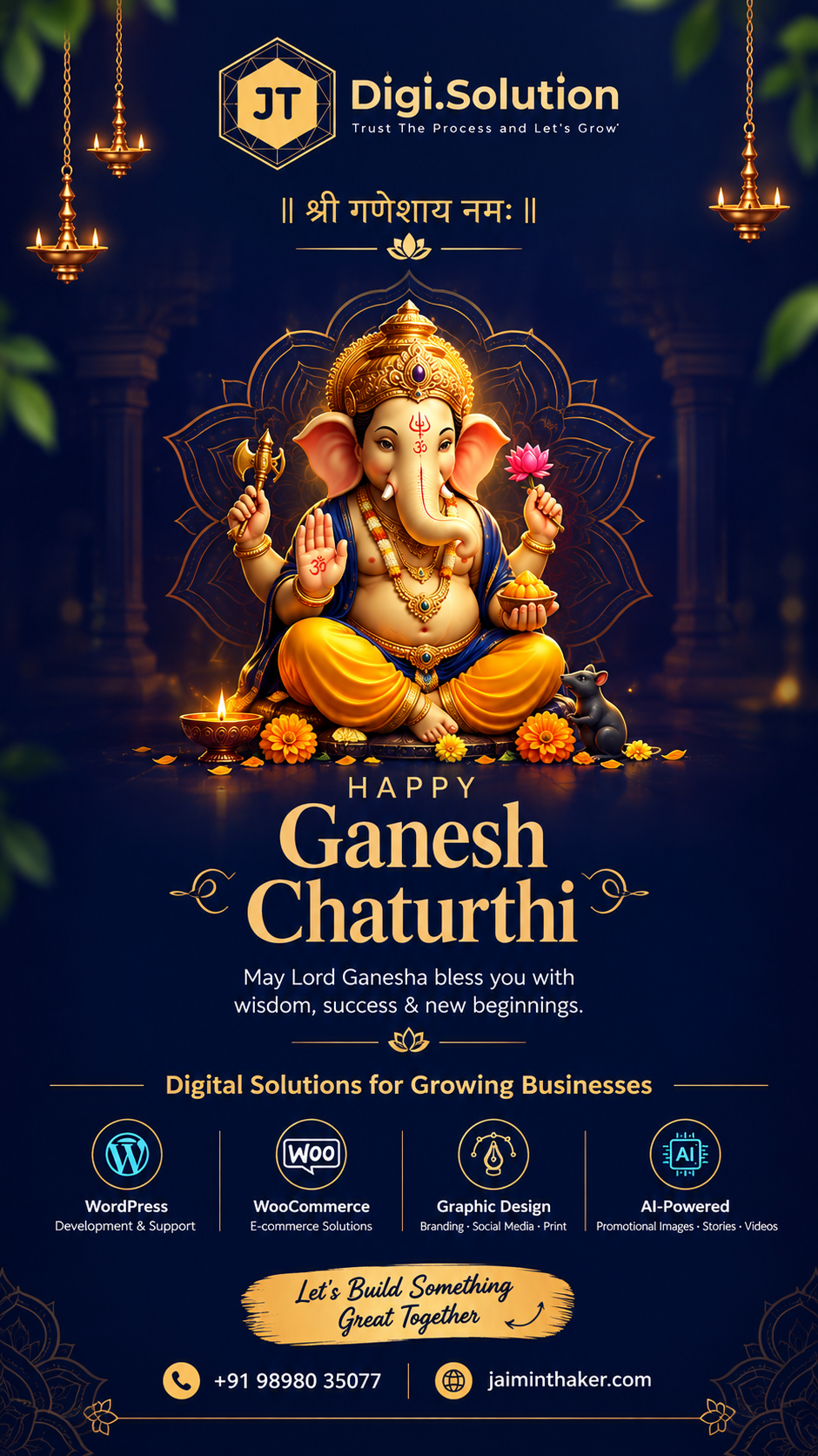 Ganesh Utsav WhatsApp status vertical creative